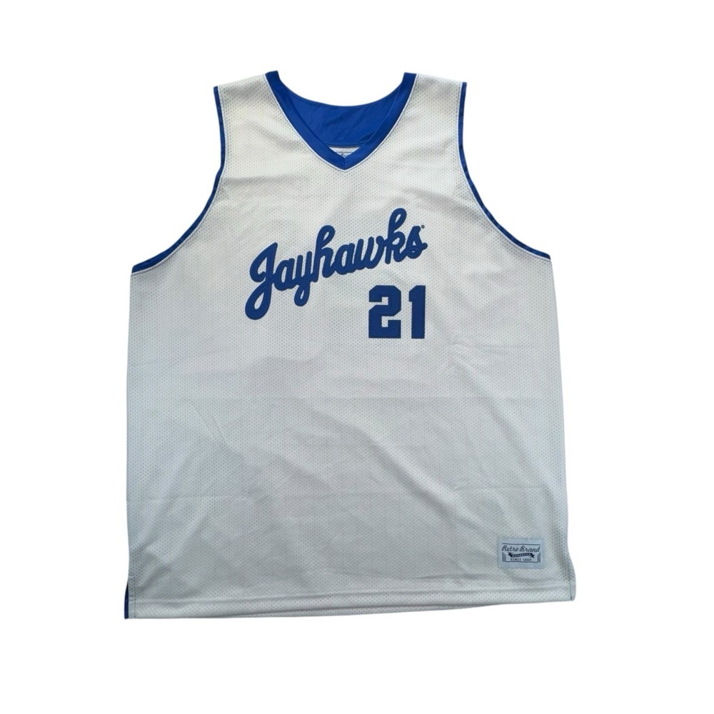 Kansas Jayhawks Joel Embiid Retro Brand Jersey Size 3XL